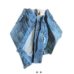 Junya Watanabe 2005 deformed denim mini skirt